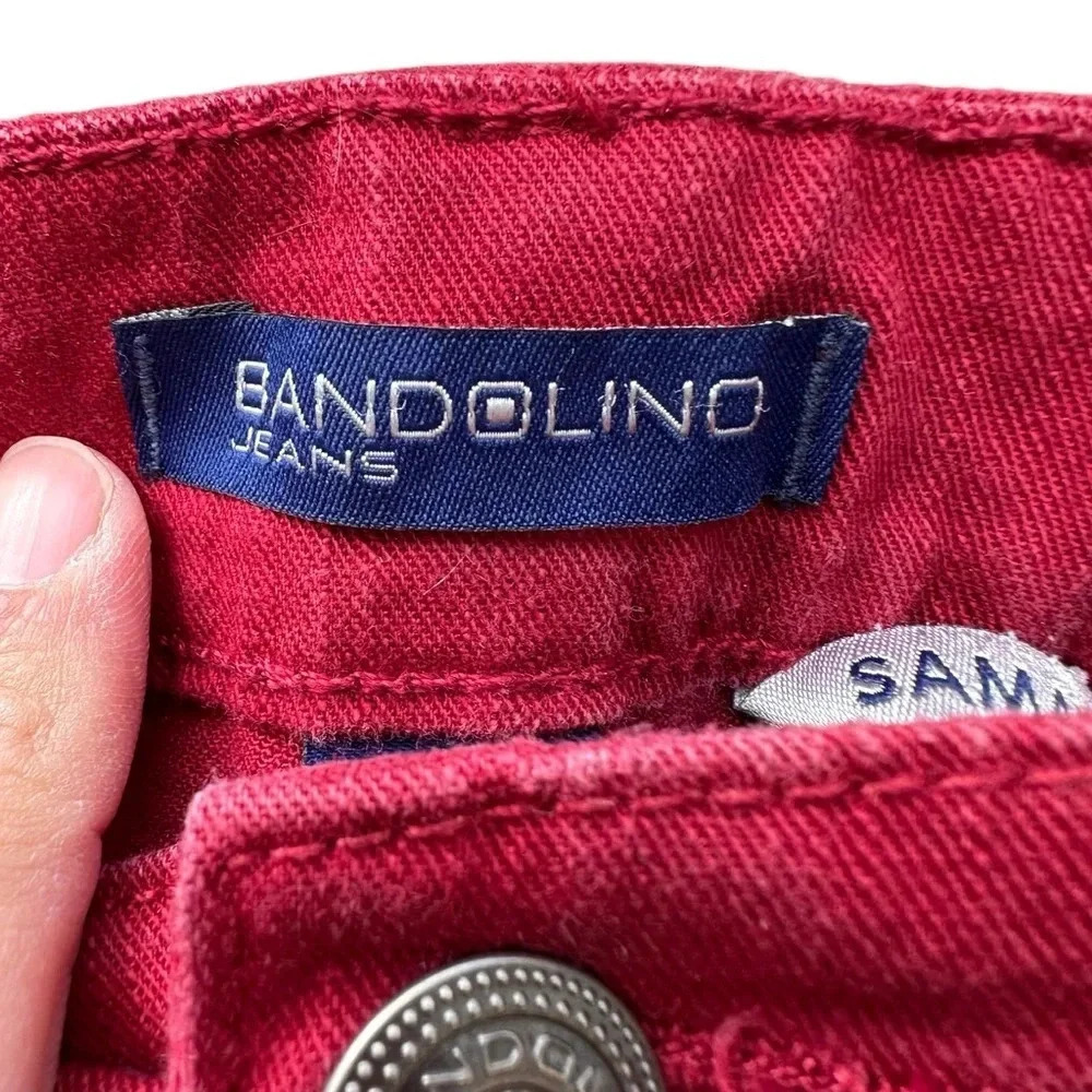 Bandolino women's size 18 Samantha red/cranberry  jeans - Picture 2 of 4
